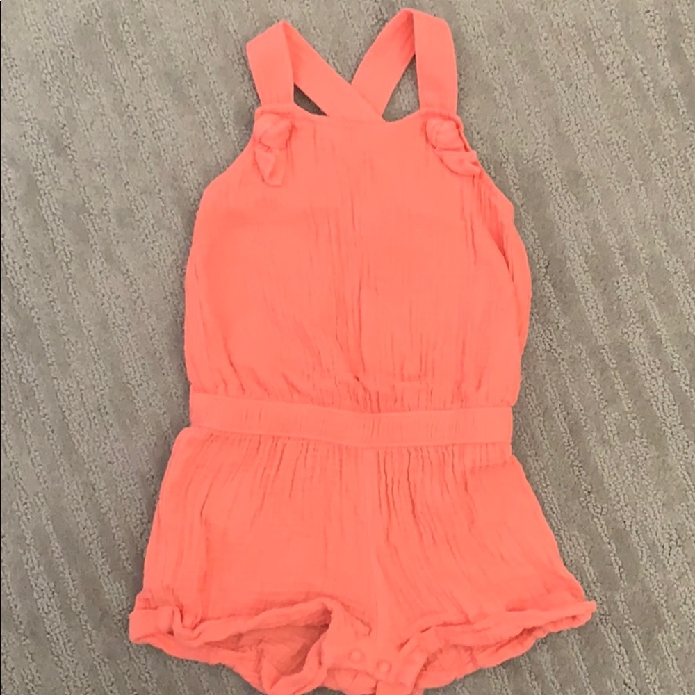 Cat & Jack toddler girl coral romper 18M